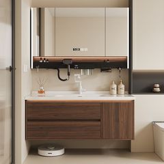胡桃木洗面器浴室キャビネットセットトイレ手洗い洗面器一体洗面器洗面器洗面器新中国式
