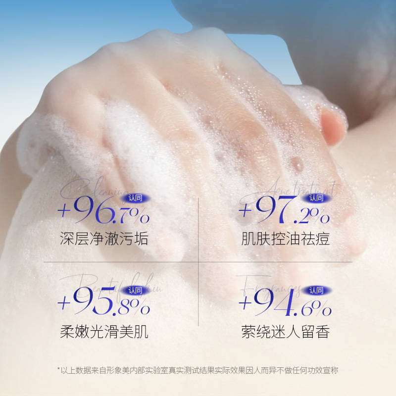Imagen de belleza azufre limpio líquido de baño limpio suave control de aceite humectante mejora acné balsamo de baño al por mayor image 3