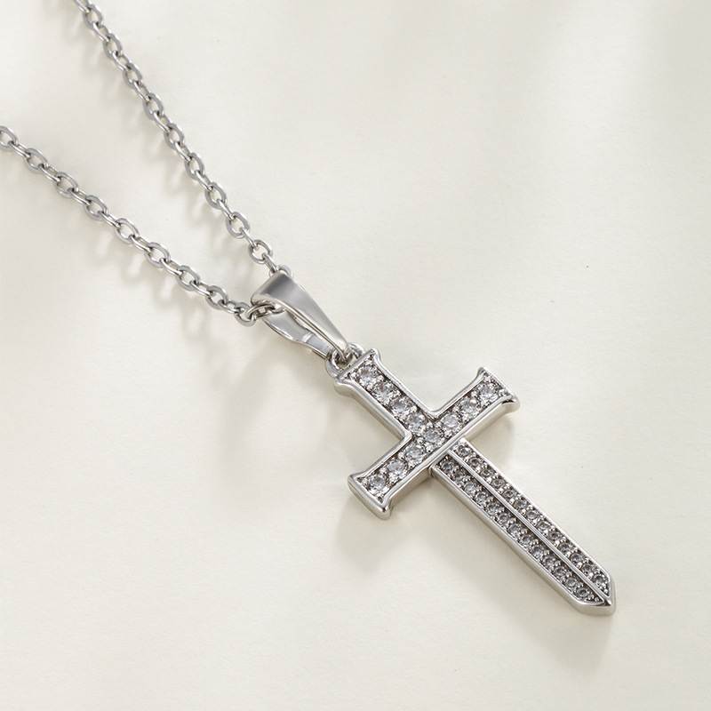 Xuping bronce micro-combustible colgante de piedra cruz colgante personalidad europea y americana colgante joyería al por mayor mujer