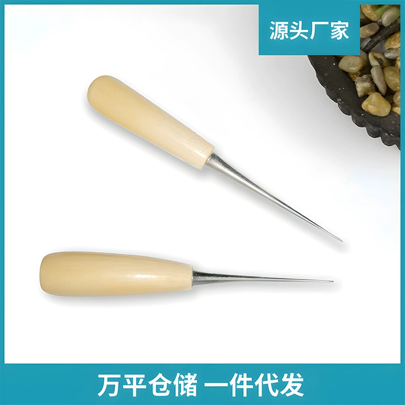 № 9 Шило с ножнами Шило ручной работы кожа ткань Пробивка с несколькими отверстиями круглое отверстие ручка из цельного дерева Шило