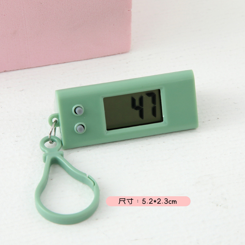 シンプルな学生ミニ電子掛け時計ポータブルキーホルダータイマー小さな時計かわいいコンパクト三角形電子時計|undefined