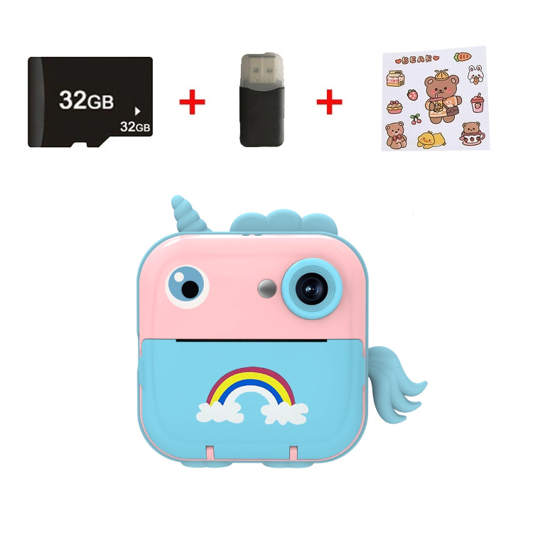 Cámara instantánea Q5 de juguete con diseño de dinosaurio y unicornio, producto nuevo de Amazon transfronterizo, linda cámara de fotos para niños.