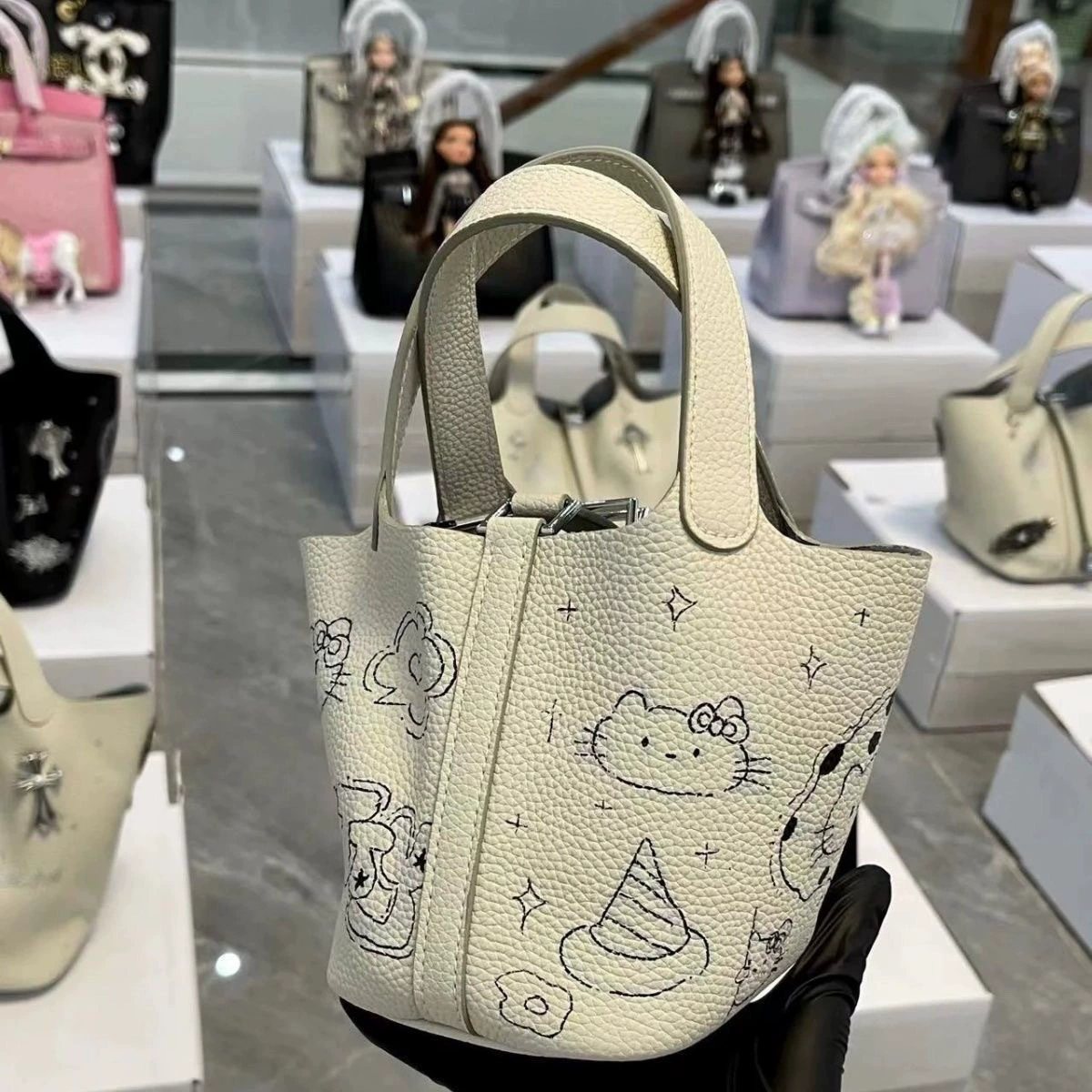 Hello Kitty, корзина, ведро, сумка на одно плечо для отдыха