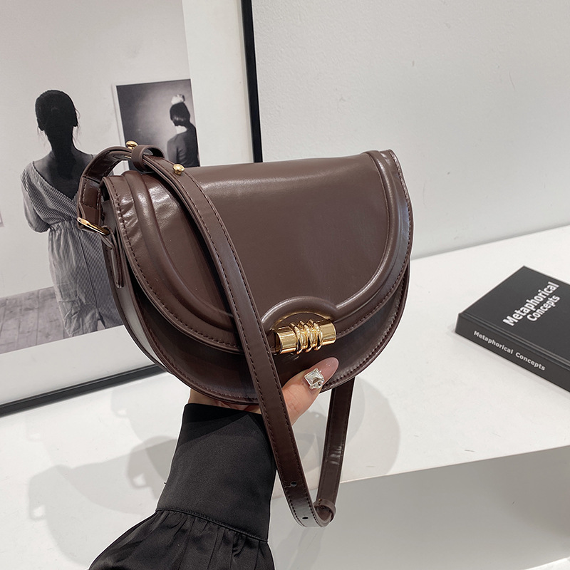 Borsa a sella da donna, borsa a tracolla rétro elegante_voghion.com