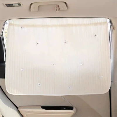 Sun shade | side block interior shading - rabbit-embroidered-quilted-hemming-curtain