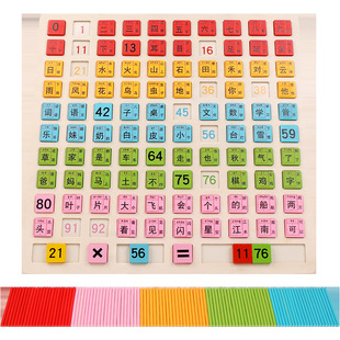 木制百数板1到100数学数字幼儿园玩具教具儿童数数棒厂家直销益智-阿里巴巴