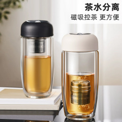 捷安璽の磁気弾はお茶の杯のお茶を入れて杯の男女の贈り物のコップの新型の2024磁気を分離します。