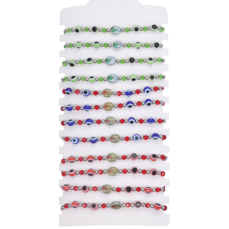 Cross-border new St. Benedict St. Jude Devil's Eye beaded bracelet lucky amulet manufacturer in stock