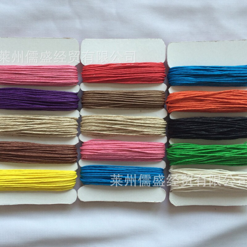 1mm color wax hemp rope DIY handmade jewelry weaving production wrapped lampshade 40 m card packaging 5 colors 1mm color wax hemp rope DIY handmade jewelry weaving production wrapped lampshade 40 m card packaging 5 colors