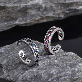 韩国几何戒指女小众设计轻奢高级感ins潮纯银时尚个性冷淡风指环