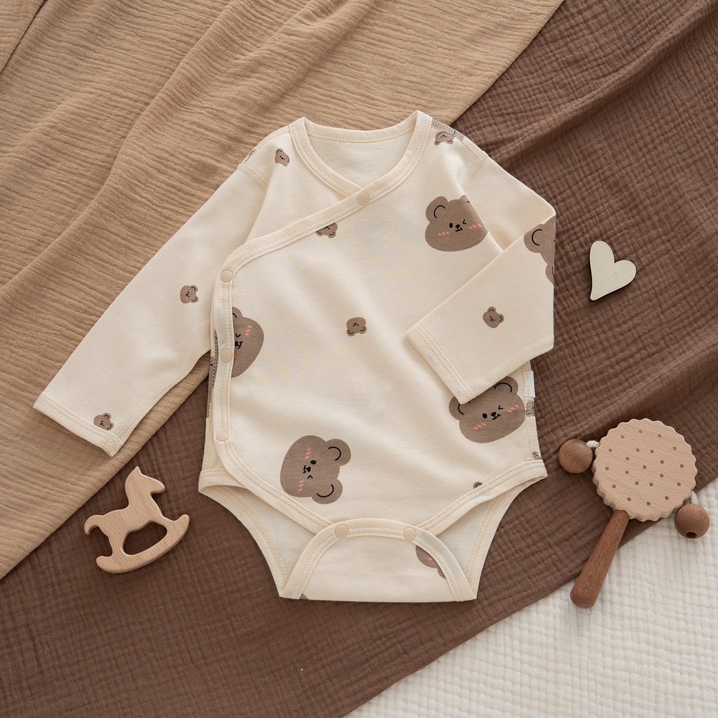 전체 인쇄 곰 가방 방귀 옷 1 조각