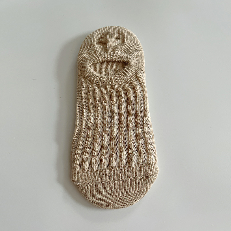 Barco de malla para niños Calcetines primavera y verano bebé calcetines invisibles de color sólido calcetines de silicona antideslizantes calcetines transpirables para niños y niñas Algodón