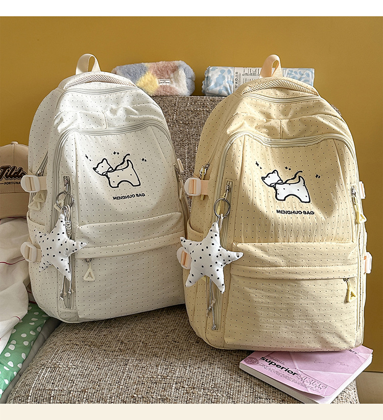 Herbst-Neukollektion Cartoon niedliche hochwertige Nylon großvolumige Rucksack für Schüler der Mittel- und Oberstufe Damen Pendler Doppelschulter-Rucksack