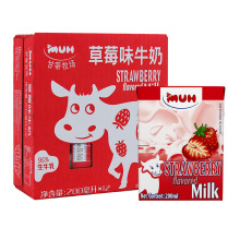 【一件代发】甘蒂牧场草莓味牛奶200ml*12瓶