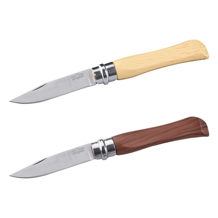 Cuchillo de fruta plegable de acero inoxidable cuchillo de almacenamiento portátil hogar cuchillo pelado afilado flexible fábrica al por mayor