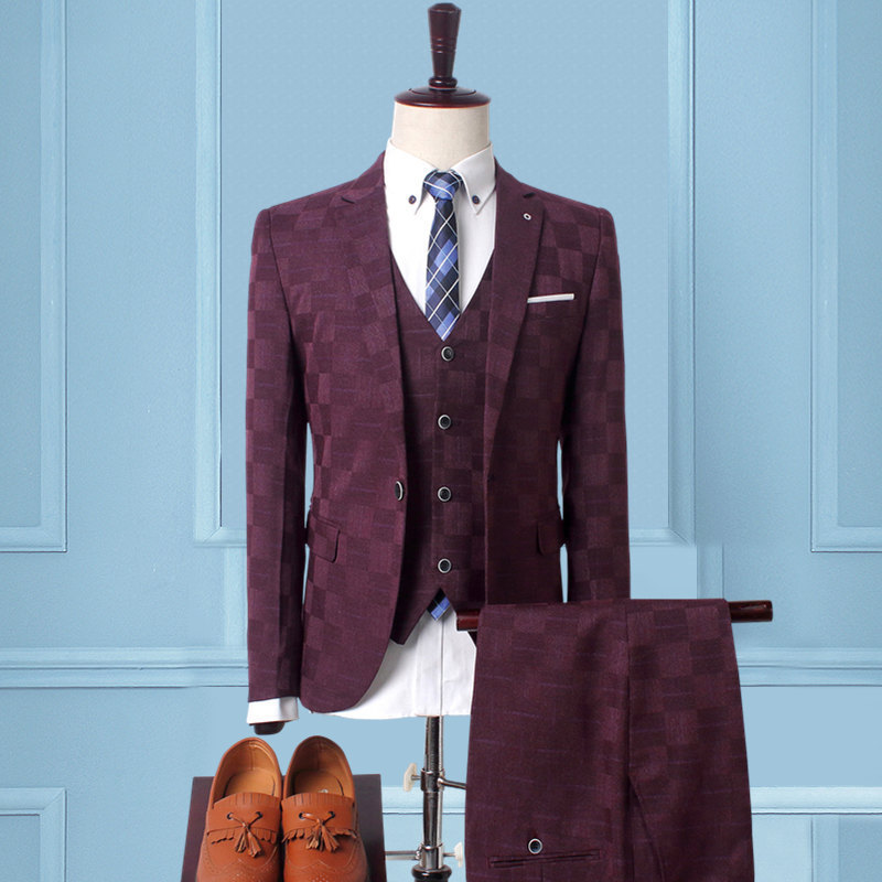 Abbigliamento maschile Completo da uomo Completo da uomo Completo a tre pezzi Completo da uomo Completo a quadri Completo da uomo Casual da uomo Professionale Slim Abito da sposo Abito da sposo Abito da sposa_voghion.com