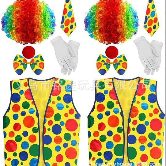 Pascua payaso accesorios de vestir accesorios divertidos sombreros pajarita tirantes zapatos calcetines payaso nariz roja