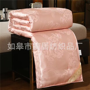 Winter quilt thickened satin jacquard gift quilt gift insurance company welfare gift company peony quilt