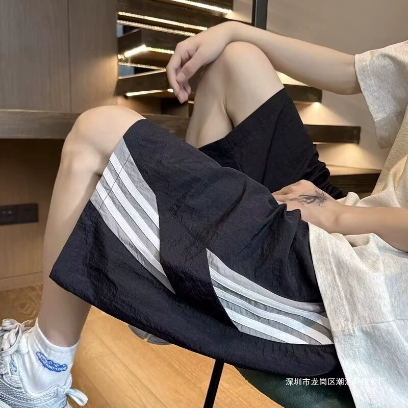 Летние шорты, тонкие дышащие мужские быстросохнущие брюки, оверсайз