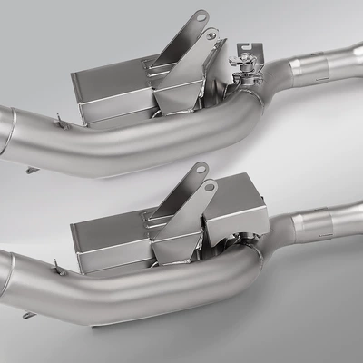 Swingarm Dual-Channel Valve Box Front – Motorcycle exhaust pipe