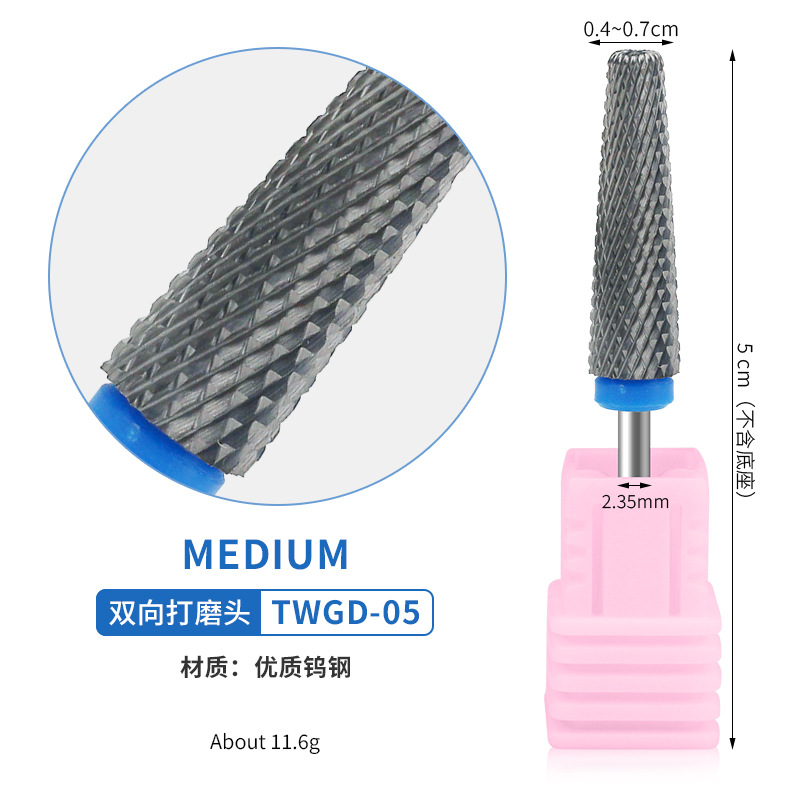 Alta calidad ultra larga cónica de acero de tungsteno cabeza de molienda de uñas cabeza de molienda cilíndrica ultra larga remoción rápida de uñas