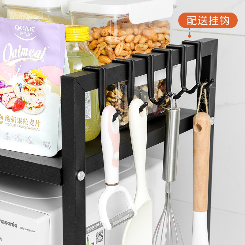 伸縮可能キッチン電子レンジ棚家庭用デスクトップオーブン棚炊飯器二重収納棚