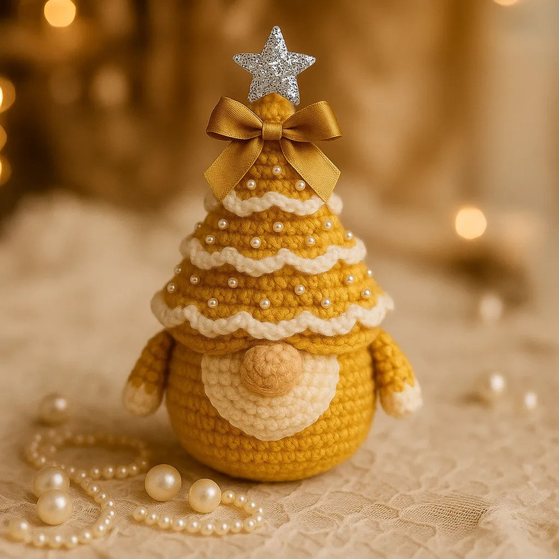 DIY Crochet Christmas Tree Gnome Kit DIY 钩针圣诞树侏儒套件|undefined