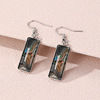 Umbrella for beloved, comics, square earrings stainless steel, 2023, with gem