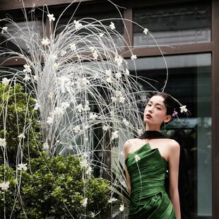 Plastic willow strip simulation flower fishing willow buds of Korean version of white green wedding flower arrangement decoration wedding flower art decoration