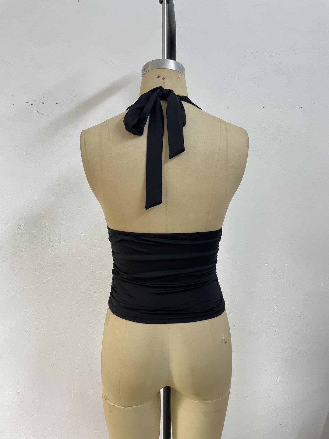 Women's Slim Fit Solid Color Top Style Summer New Hot Girl Inner Wear Tie Pleated_ecoleips.com