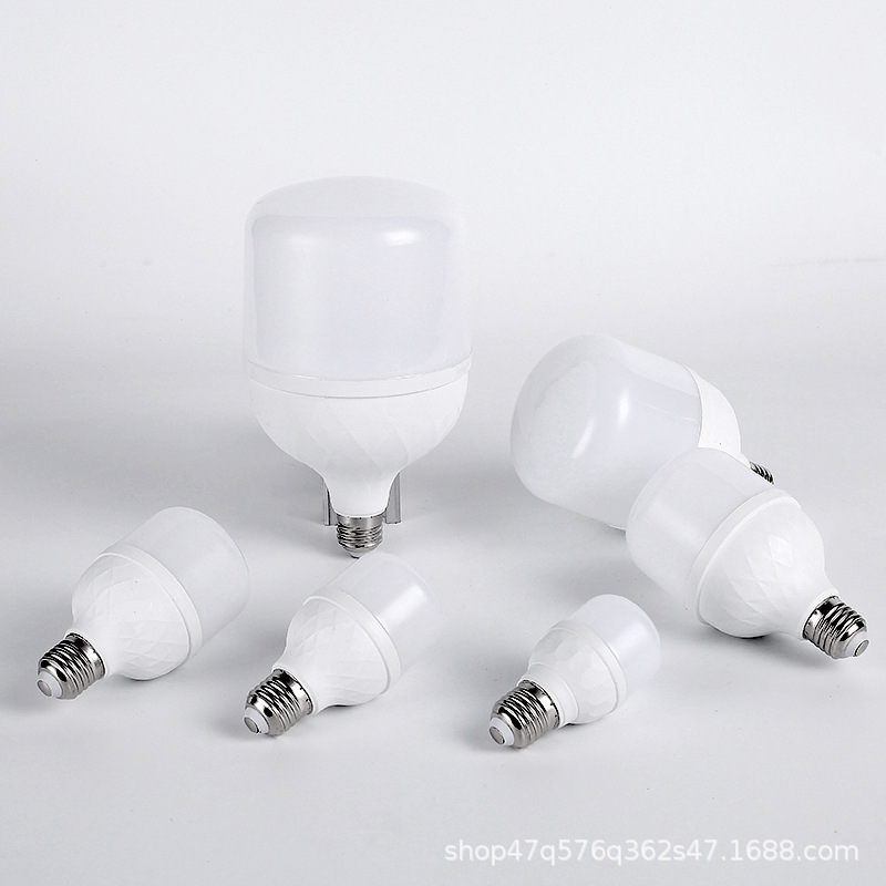 Bombilla LED Qihongjia, bombilla de aluminio recubierta de plástico de corriente constante, sin parpadeos, base de tornillo E27, lámpara doméstica de ahorro de energía, eficiente en energía y ahorro de energía