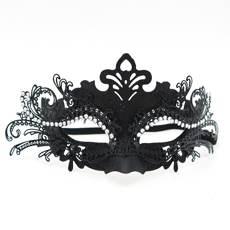 Ventas transfronterizas máscaras de hierro forjado de plástico de alta calidad máscaras de maquillaje de plástico pintadas máscaras de carnaval