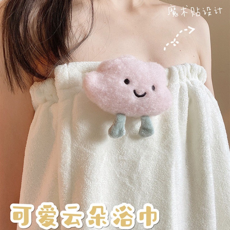 긴 목욕 타월 목욕 가운 착용 랩 타월 흡수성 빠른 건조 귀여운 목욕 스커트 여성용 목욕 대형 타월 3 피스 세트