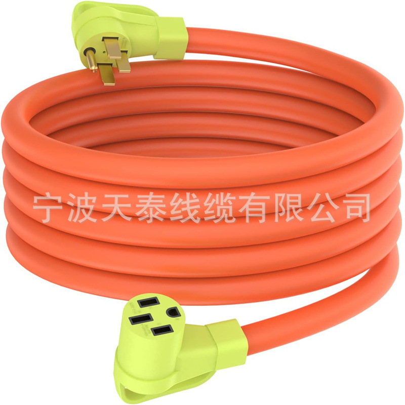 RV电源延长线-25英尺NEMA TT-30P至L5-30R扭锁天泰