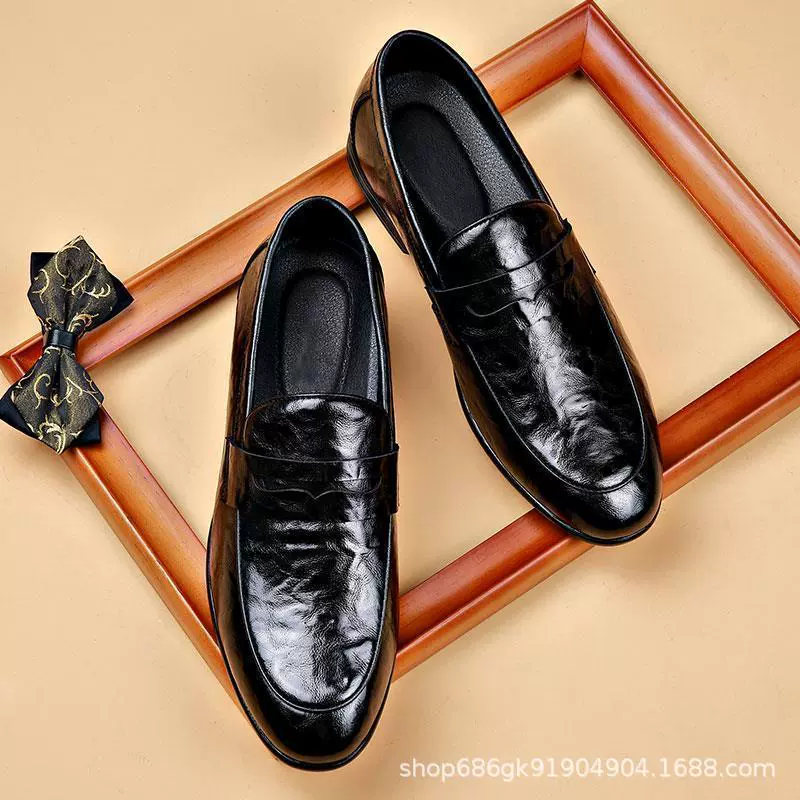 2025 мужские туфли новые мужские кожаные туфли из натуральной кожи повседневные туфли-бини дышащие мягкие туфли с мягкой подошвой из мягкой кожи для бизнеса универсальные
