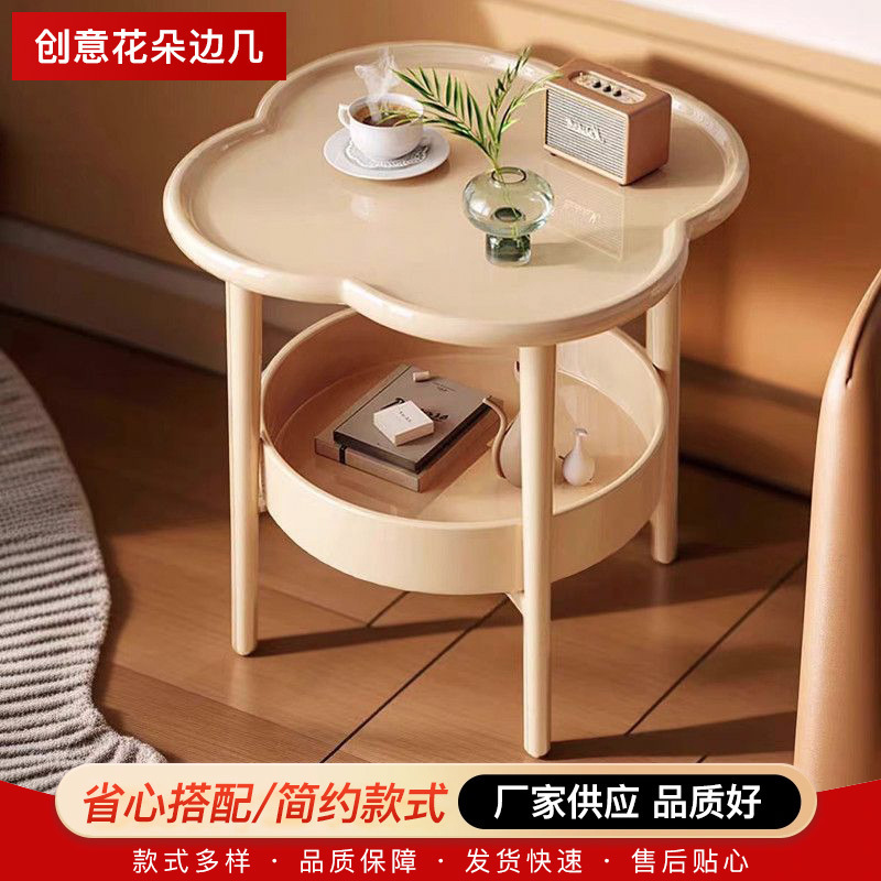 Warm flower coffee table modern simple living room mobile corner table manufacturers can be placed bedroom bedside small table