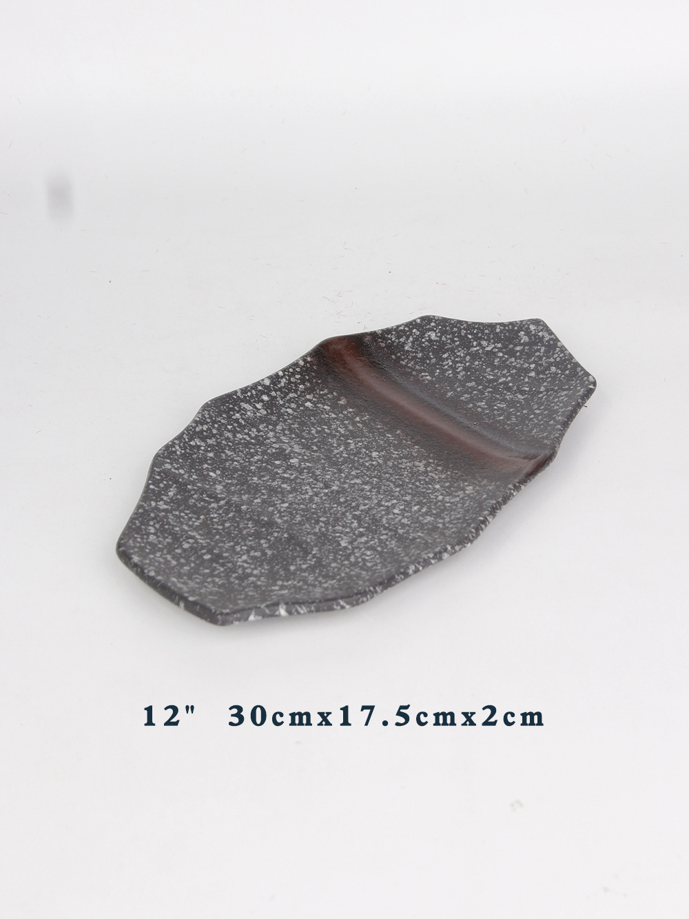 Cerámica creativa placa rectangular superficie gruesa esmerilado placa cuadrada sushi Placa de pescado placa resistente a los arañazos swing bandeja de la placa