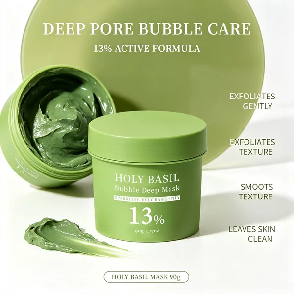 Cross-Border Exclusive Supply of Holy Basil Bubble Deep Mask, in Stock, Hot-Selling Item