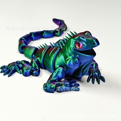 3Dプリントシミュレーショントカゲ多関節柔軟可動レーザーグラデーション起爆モデル手作り装飾多色