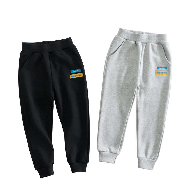 27 niños marca ropa para niños 2023 primavera Pantalones deportivos para niños pantalones atados al tobillo para niños pantalones de chándal para bebés entrega de una sola pieza