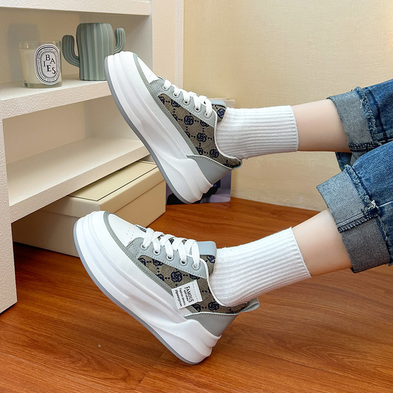 Adidași de damă, cu talpă groasă, ușoare, celebrități de pe internet, ocazionali, pantofi de damă, comerț exterior, primăvară, plasă nouă, respirabili, simpli, pantofi la modă pentru studenți_voghion.com