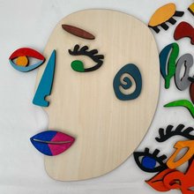 Wooden Montessori Puzzles跨境益智DIY木质脸部拼图