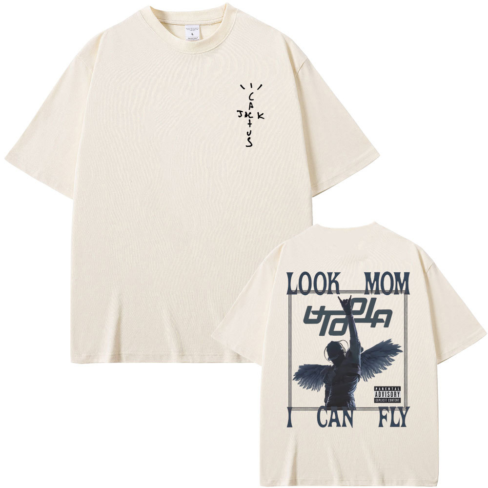Hot Sale New Cactus Jack Utopia T-shirts Look Mom I Can Fly