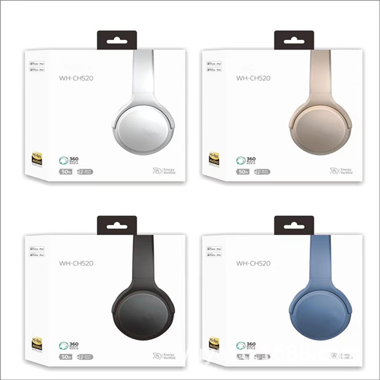Cross-Border New Model Wh-Ch520 Wireless Over-Ear Bluetooth Headphones Stereo Music Headphones Gaming Sports Earmuffs Cross-Border New Model Wh-Ch520 Wireless Over-Ear Bluetooth Headphones Stereo Music Headphones Gaming Sports Earmuffs