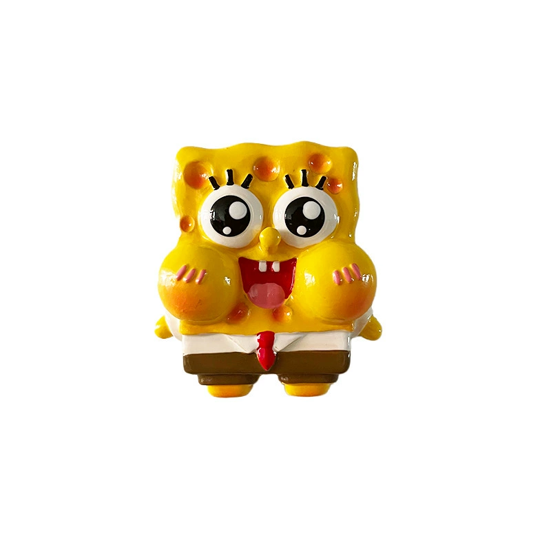 Объёмный магнит для холодильника в стиле губки, SpongeBob и Patrick, 5,5×1×5,3 см, 0,005 кг