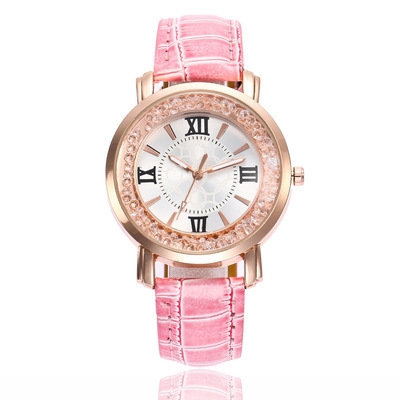 Drop shipping Korean style casual fashion student watch women's rhinestone gift live broadcast women's watch quartz watch belt