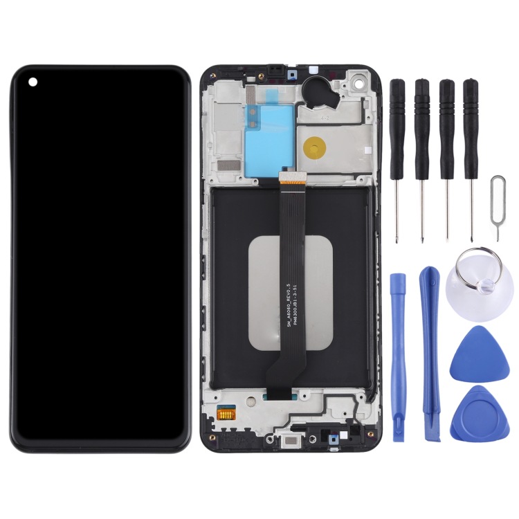 Aplicable a Samsung para Galaxy A60 SM-A606 Asamblea táctil LCD original con marco