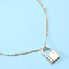 Brand accessory, retro fashionable chain for key bag , metal lock, pendant, necklace, European style