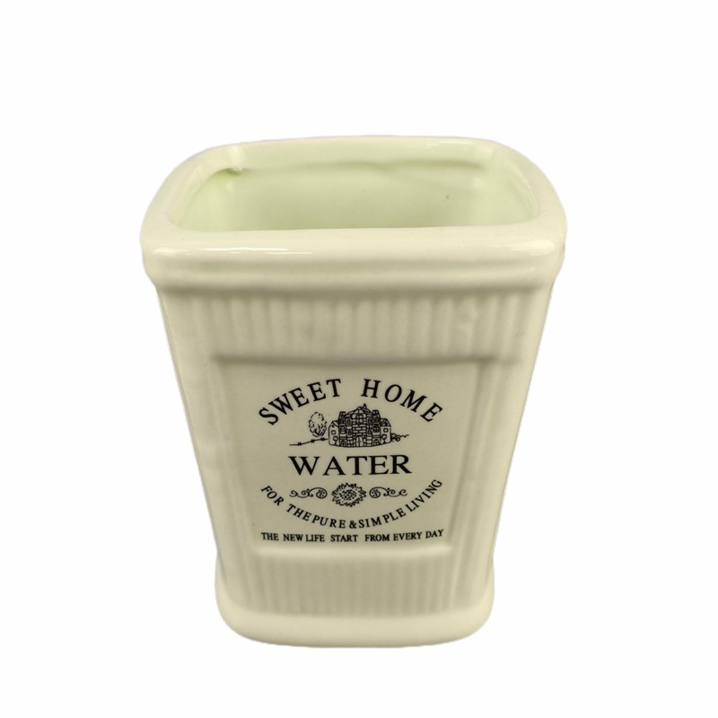 Juego de tres piezas de cerámica con relieve nórdico para baño, con cepillo de dientes y vaso de enjuague, juego de baño con portacepillos, juego de baño para lavarse y cuidarse.