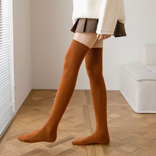Over-the-knee socks for women, spring and autumn long-tube JK stovepipe over-the-knee autumn and winter extra-long leg pressure knee pads new product